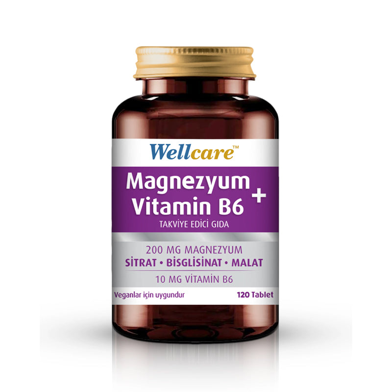 Wellcare Magnezyum Vitamin B6 Takviye Edici Gıda 120 Tablet