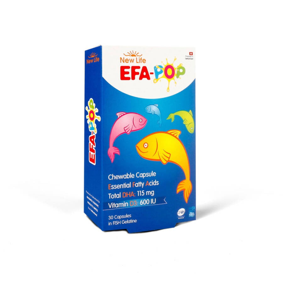 New Life EFA Pop Balık Yağı Takviye Edici Gıda 30 Çiğnenebilir Kapsül