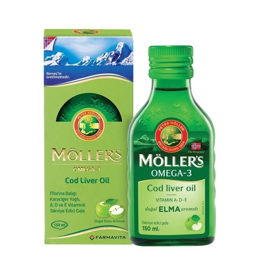 Möllers Omega-3 - Balık Yağı Sıvı Formu 150 ml - ELMALI