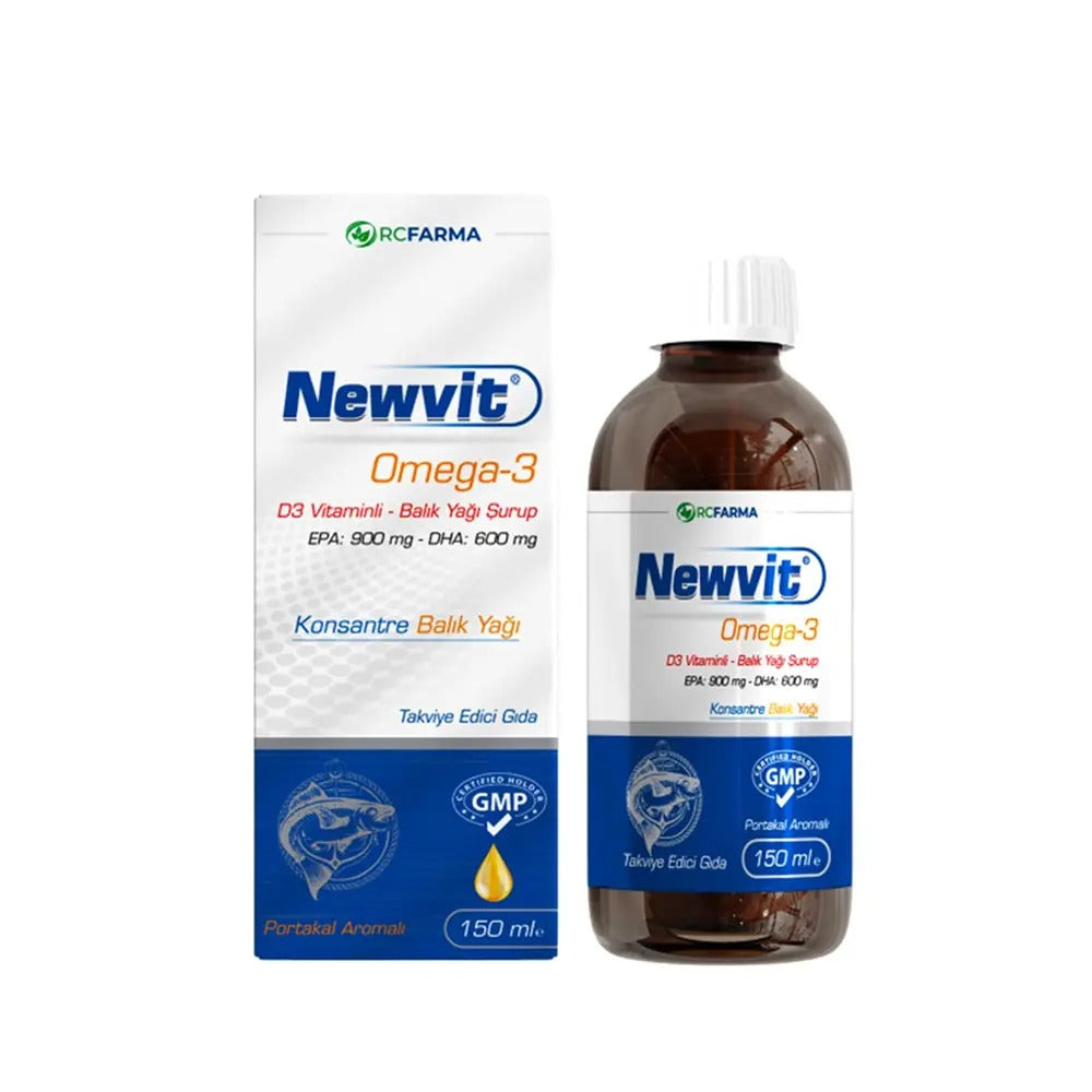 Newvit Omega 3 D Vitaminli Balık Yağı Şurup 150 ML