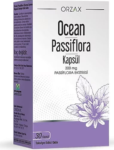 Orzax Ocean Passiflora 300 mg 30 Kapsül