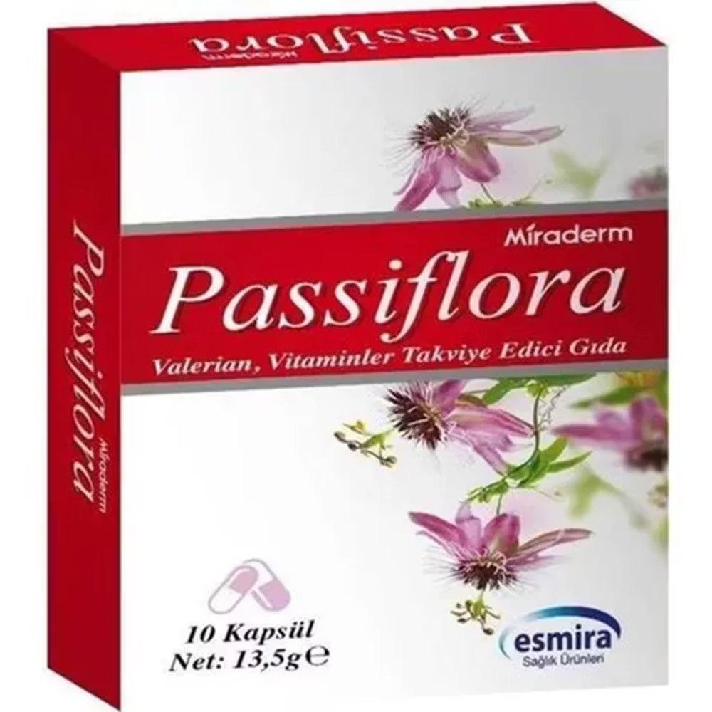 Miraderm Passiflora Takviye Edici Gıda 10 Kapsül