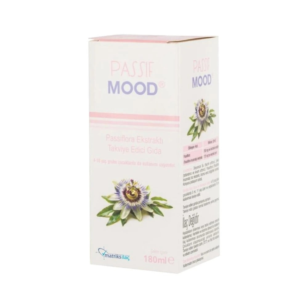 Passif Mood Şurup Passiflora Ekstraktı Takviye Edici Gıda 180ml
