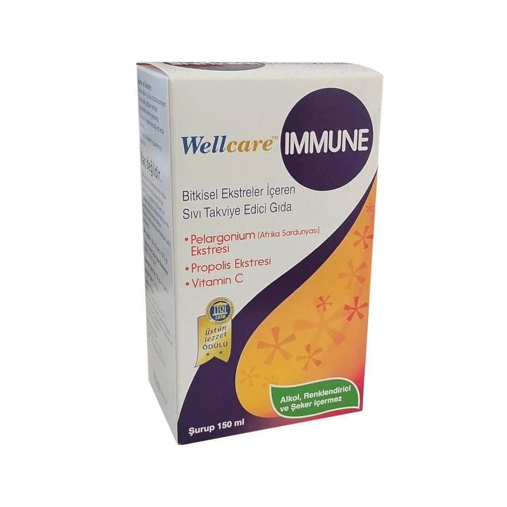 Wellcare Immune Sıvı Takviye Edici Gıda 150 ml